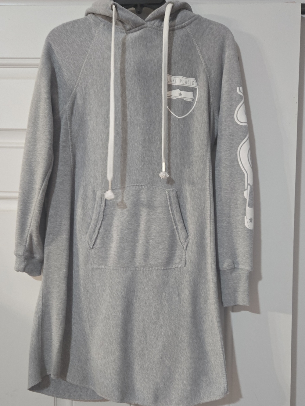 MV Sport Gray Hooded Sweatshirt with White Trim